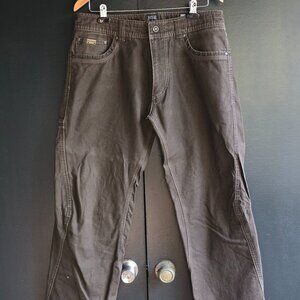 Kuhl Vintage Patina Dye brown Hiking Outkast Pants Outdoor Sz Mens 34x32